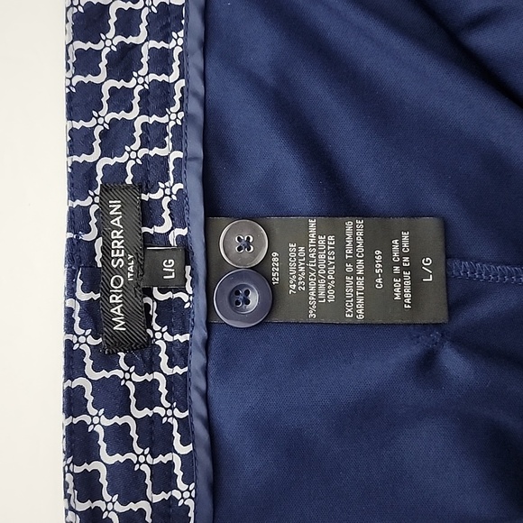 Mario  Serrani Comfort Stretch Skort Navy Blue White Morrocan Pattern Size Large - Picture 11 of 16
